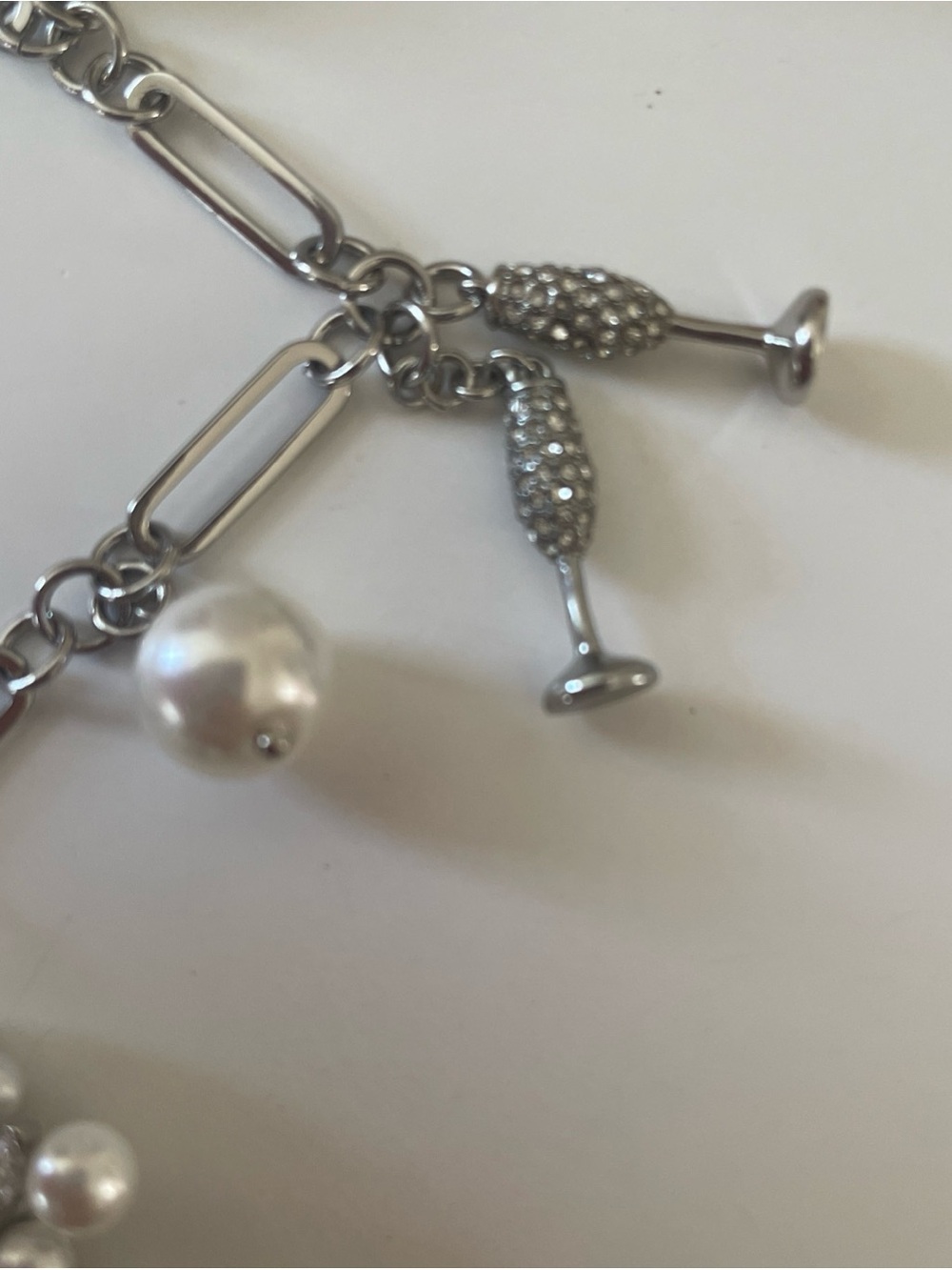 kate spade Silver Pearl & Crystal Charm Bracelet - Picture 3 of 8